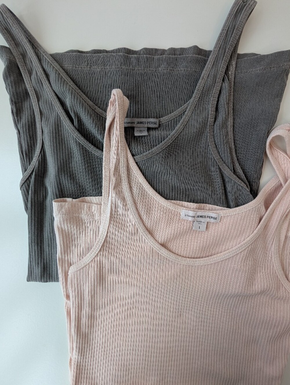 James Perse Ribbed Tank Tops Combo Bundle - Set of 2